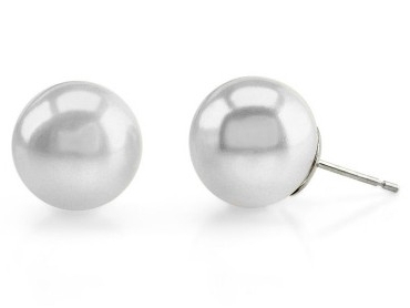 6-7 mm White Freshwater Pearl Stud Earrings 6-7 mm White Freshwater Pearl Stud Earrings