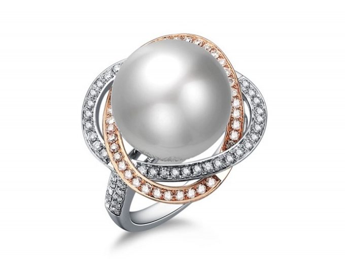 Ombeline South Sea Pearl and Diamond Ring