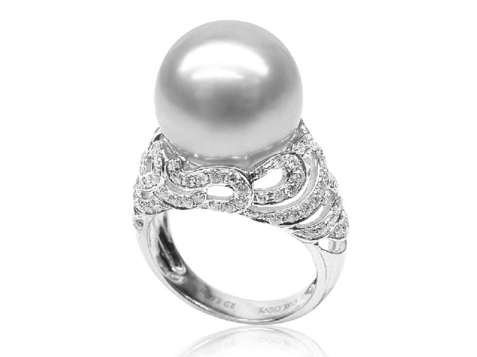 Capucine South Sea Pearl and Diamond Ring
